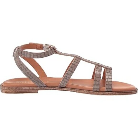 Bella-Vita Italian Strappy Sandals With Gold Buckle Crocodile Pattern Womens Si - Picture 4 of 7